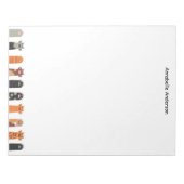 Niedliche Cat Paws personalisieren Notizblock (Vorderseite)