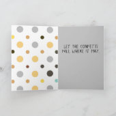 Niedliche Cat Pawty Time Geburtstagskarte Karte (Innenseite)