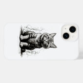 Niedliche Cat Pencil Sketch Case-Mate iPhone Hülle (Rückseite (Horizontal))