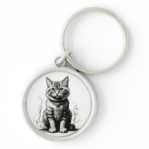 Niedliche Cat Pencil Sketch