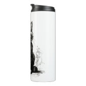 Niedliche Cat Pencil Sketch Thermosbecher (Nach rechts gedreht)