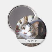 Niedliche Cat Pet Liebhaber Erstellen Sie Ihr eige Magnet (Vorderseite/Rückseite)