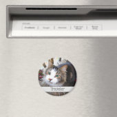 Niedliche Cat Pet Liebhaber Erstellen Sie Ihr eige Magnet (In Situ (Geschirrspüler))