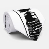 Niedliche Cat Reading Shakespeare Plays Krawatte (Gerollt)