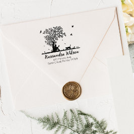 Niedliche Cat-Rücksendeadresse Gummistempel