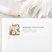 Niedliche Cat-Rücksendeadressen-Aufkleber (Insitu)