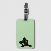 Niedliche Cat-Silhouette Gepäckanhänger (Vorderseite Vertikal)
