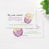 Niedliche Cat Strickfaser-Visitenkarte (Schreibtisch)