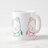 Niedliche Cat-Tasse Jumbo-Tasse (Vorderseite Rechts)