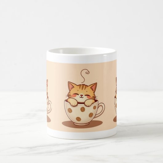 Niedliche Cat Tasse Kaffee oder Tee (Mittel)