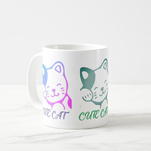Niedliche Cat-Tasse Kaffeetasse (Vorderseite Links)
