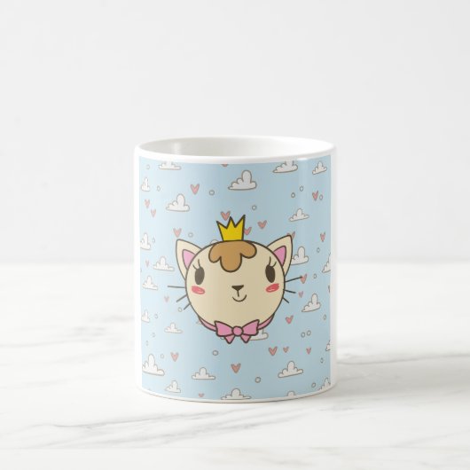 Niedliche Cat-Tasse - Purr-fein-süßer Trinkbehälte Kaffeetasse (Mittel)