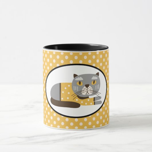 Niedliche Cat-Tasse Tasse (Zentrum)