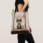 Niedliche Cat Tote Bag Tasche (Von Nahem)