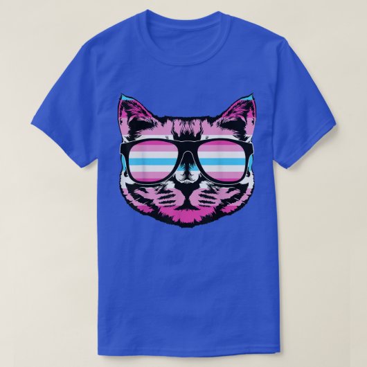 Niedliche Cat Transgender Pride Cat Lovers T-Shirt (Design vorne)