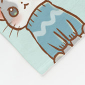 Niedliche Cat Twins in Sweaters Gray und Orange Ki Fleecedecke (Ecke)