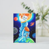Niedliche Cat Water Goddess Amphitrite Postkarte (Stehend Vorderseite)