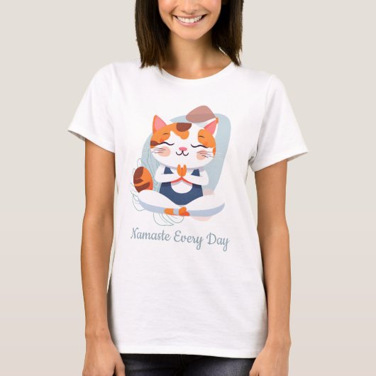 Niedliche Cat Yoga Lover Mama Frauen Geschenk T-Shirt (Vorderseite)