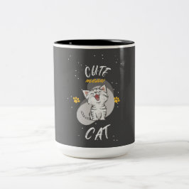 NIEDLICHE CAT ZWEIFARBIGE TASSE