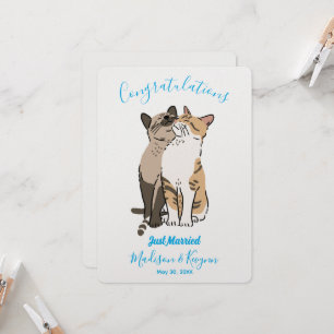 Niedliche Cats Hochzeitkarte Einladung