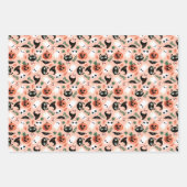Niedliche Cats & Pumpkins Mixed Halloween Patterns Geschenkpapier Set (Vorderseite)