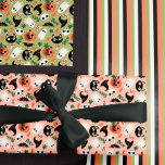Niedliche Cats & Pumpkins Mixed Halloween Patterns Geschenkpapier Set<br><div class="desc">Ein Set von zu Halloween gewickelten Papierblättern mit drei niedlichen Mustern: eine mit Katzen,  Kürbissen,  Schädeln,  Fledermäusen,  Schokolade,  Hexenhüten und Blätter vor einem Hintergrund,  die auf einem grünen Hintergrund aus Olivenöl stehen,  und ein Blatt mit passenden Streifen.</div>