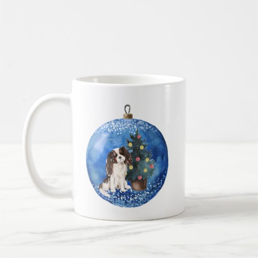 Niedliche Cavalier König Charles Spaniel Weihnacht Kaffeetasse (Links)