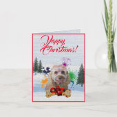Niedliche Cavapoo Dog Yappy Xmas Card anpassbar Karte (Vorderseite)