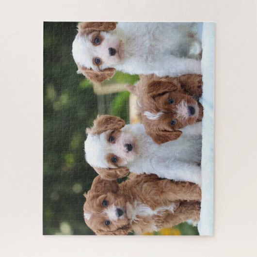 Niedliche Cavapoo Puppy Hunde Puzzle (Vertikal)