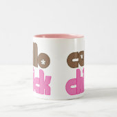 Niedliche Cello-Küken-Tasse Zweifarbige Tasse (Mittel)