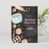 Niedliche Chalkboard Backbäder Brause Einladung (Stehend Vorderseite)