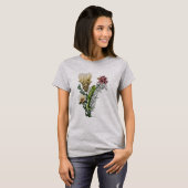 Niedliche Chameleon Bouquet Botanische Kunst T-Shirt (Vorne ganz)