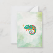 Niedliche Chameleon Kinder Klassenzimmer Valentins Mitteilungskarte (Rückseite)