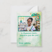 Niedliche Chameleon Kinder Klassenzimmer Valentins Mitteilungskarte (Vorderseite)