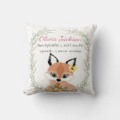 Niedliche Chanterelle personalisiert, Save the Dat Kissen (Vorderseite)