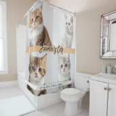 Niedliche Chat-Foto-Familie Duschvorhang (Beispiel)