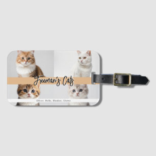 Niedliche Chat-Foto-Familie Gepäckanhänger