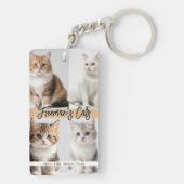 Niedliche Chat-Foto-Familie Schlüsselanhänger (Rückseite)