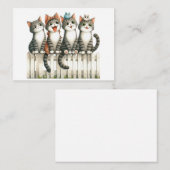 Niedliche Chat-Karte Mitteilungskarte (Vorne/Hinten)