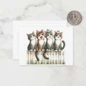 Niedliche Chat-Karte Mitteilungskarte (Vorderseite/Rückseite Beispiel)