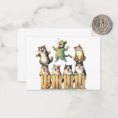 Niedliche Chat-Karte Mitteilungskarte (Vorderseite/Rückseite Beispiel)