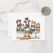 Niedliche Chat-Karte Mitteilungskarte (Vorderseite/Rückseite Beispiel)