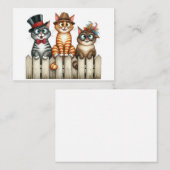 Niedliche Chat-Karte Mitteilungskarte (Vorne/Hinten)