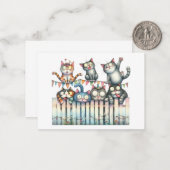 Niedliche Chat-Karte Mitteilungskarte (Vorderseite/Rückseite Beispiel)