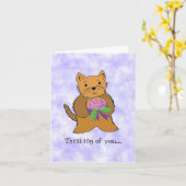 Niedliche Chat-Karte wird bald gut Karte (Gelbe Blume)