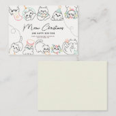 Niedliche Chat Lovers Urlaub Personalisiert Weihna Mitteilungskarte (Vorne/Hinten)