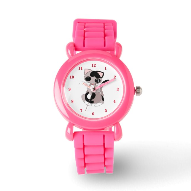 Niedliche Chat Watch Armbanduhr (Vorderseite)