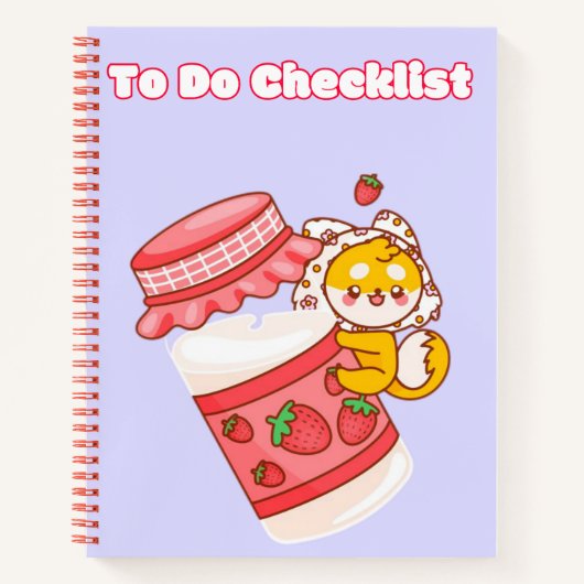 Niedliche Checkliste für Kawaii 💗 ✨ 💜 Notizblock (Vorderseite)