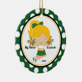 Niedliche Cheerleader-große Keramikornament (Rechts)