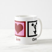 Niedliche Cheerleader Peace Liebe Kaffeetasse (VorderseiteRechts)